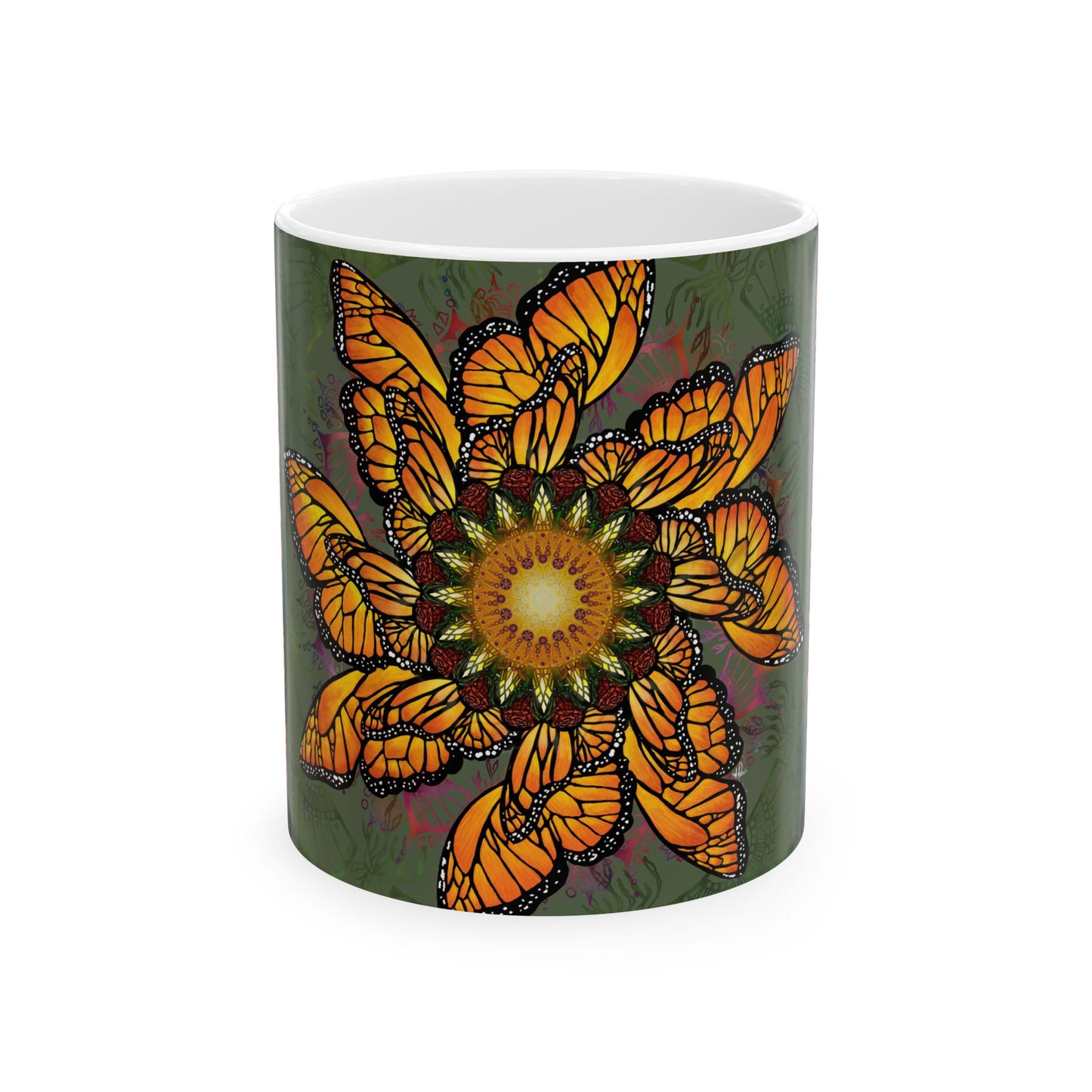 Pacio, Adam - Monarch Butterfly Mandala - Ceramic Mug