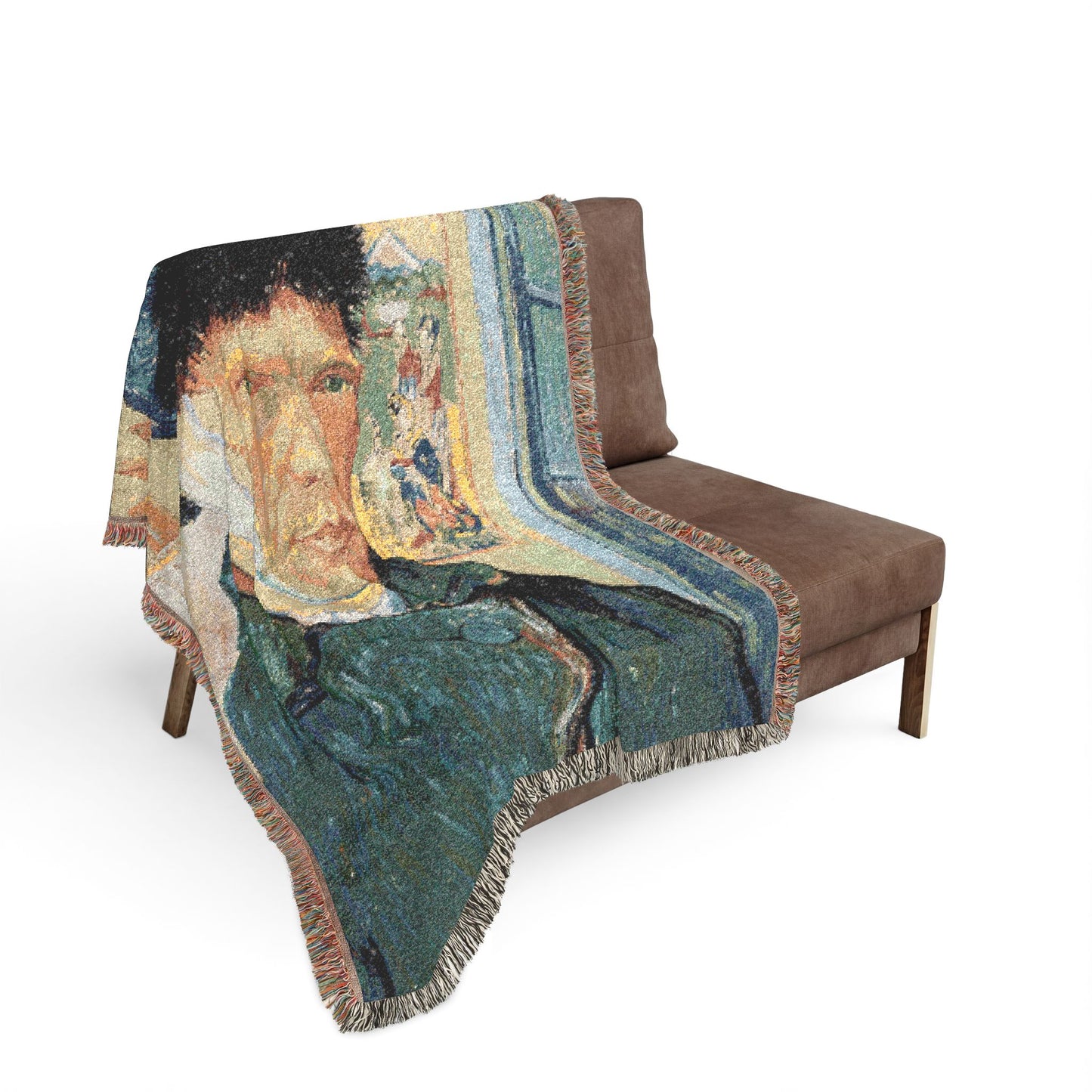 Van Gogh, Vincent - Self Portrait with Bandaged Ear (1889) - Woven Blanket