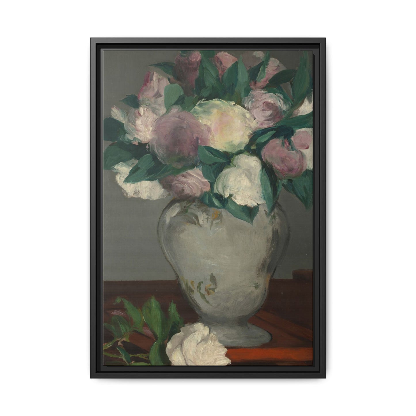 Manet, Édouard - Peonies (1864) - Matte Canvas, Framed