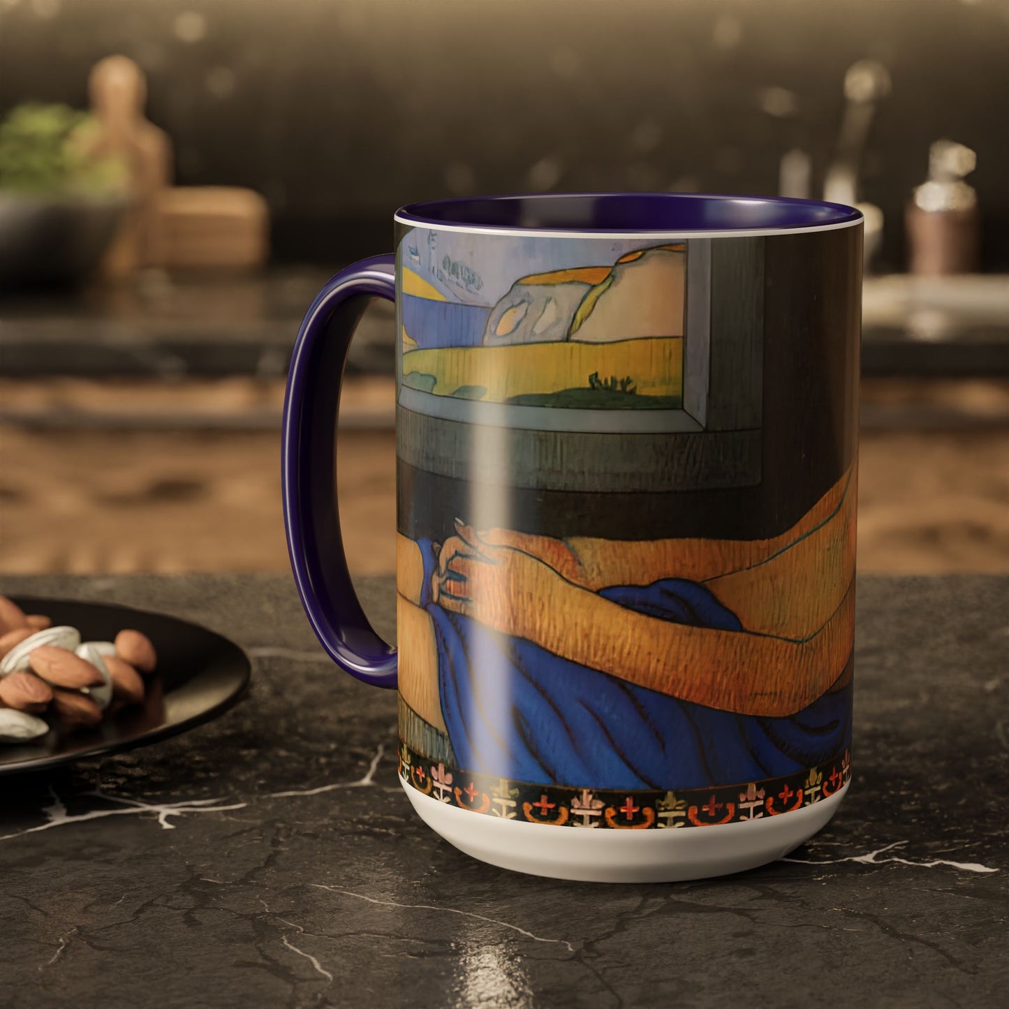 Filiger, Charles - The Recumbent Christ (1895) - Colorful Accent Mugs