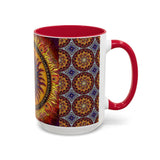 Solar Disc Mandala - Colorful Accent Mugs
