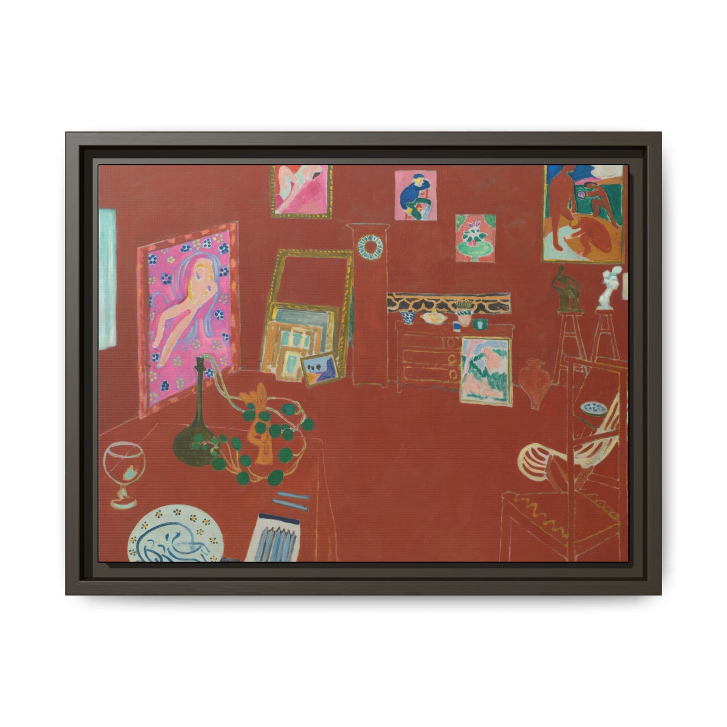Matisse, Henri - The Red Studio (1911) - Matte Canvas, Framed