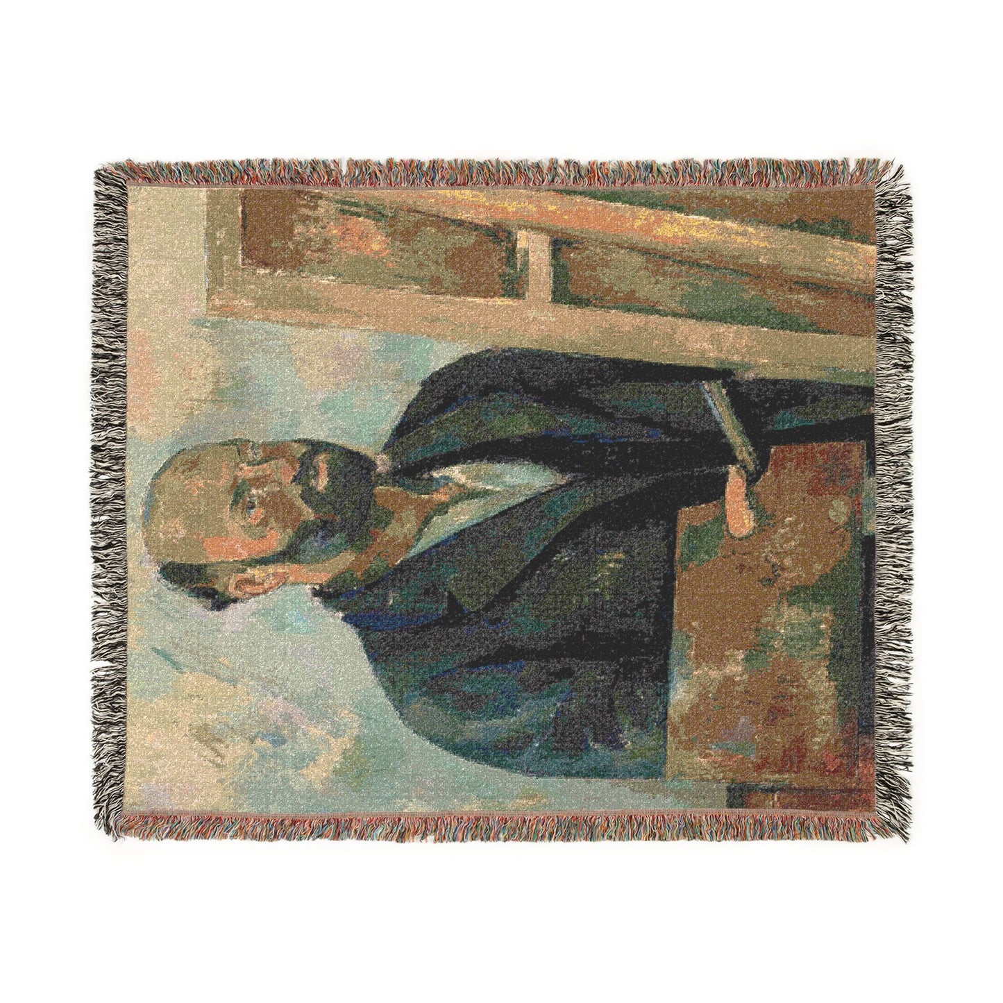Cézanne, Paul - Portrait of the Artist with a Palette (1890) - Woven Blanket
