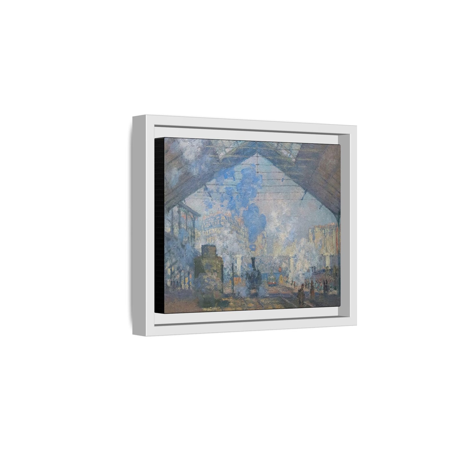 Monet, Claude - Le Gare Saint-Lazare (1877) - Matte Canvas, Framed