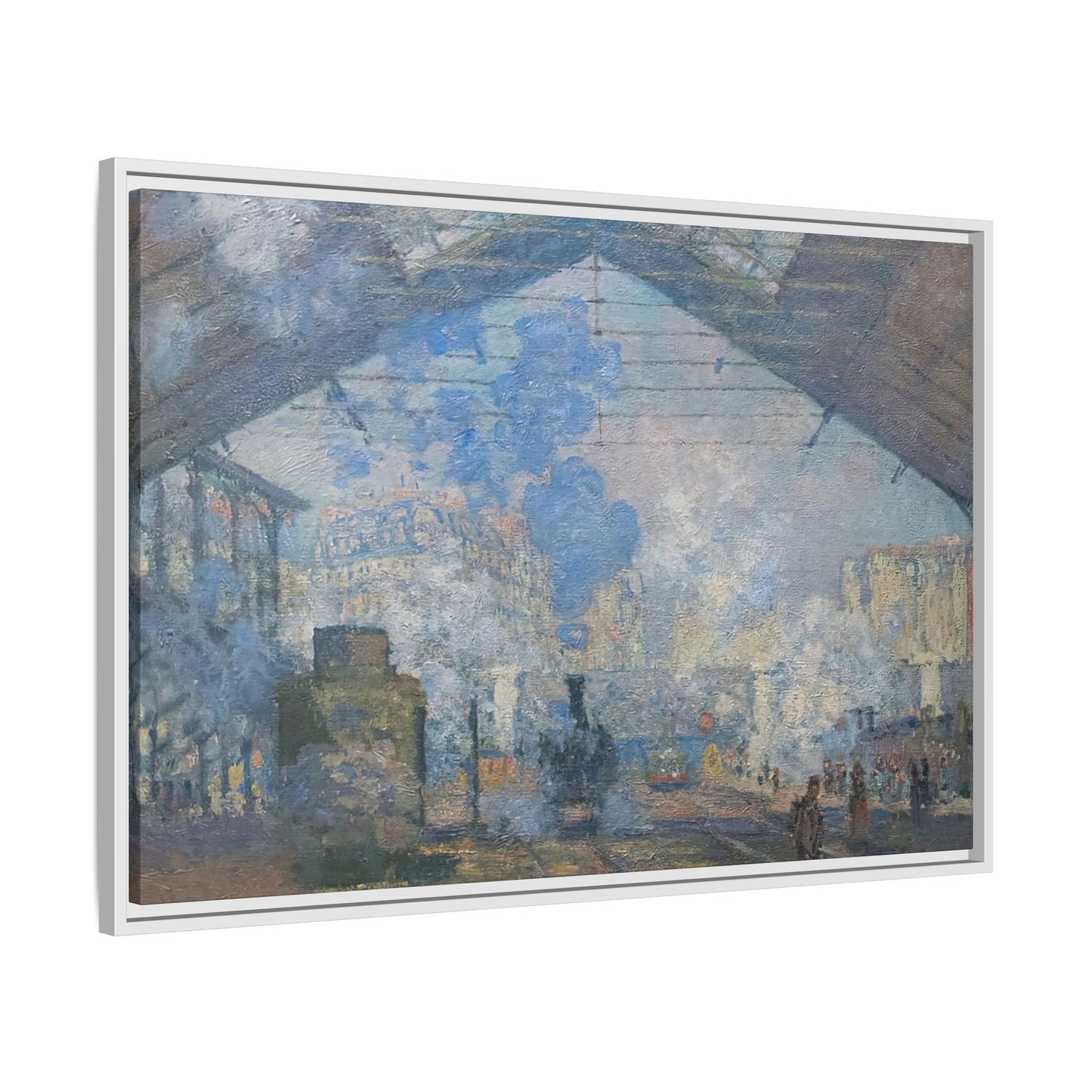 Monet, Claude - Le Gare Saint-Lazare (1877) - Matte Canvas, Framed