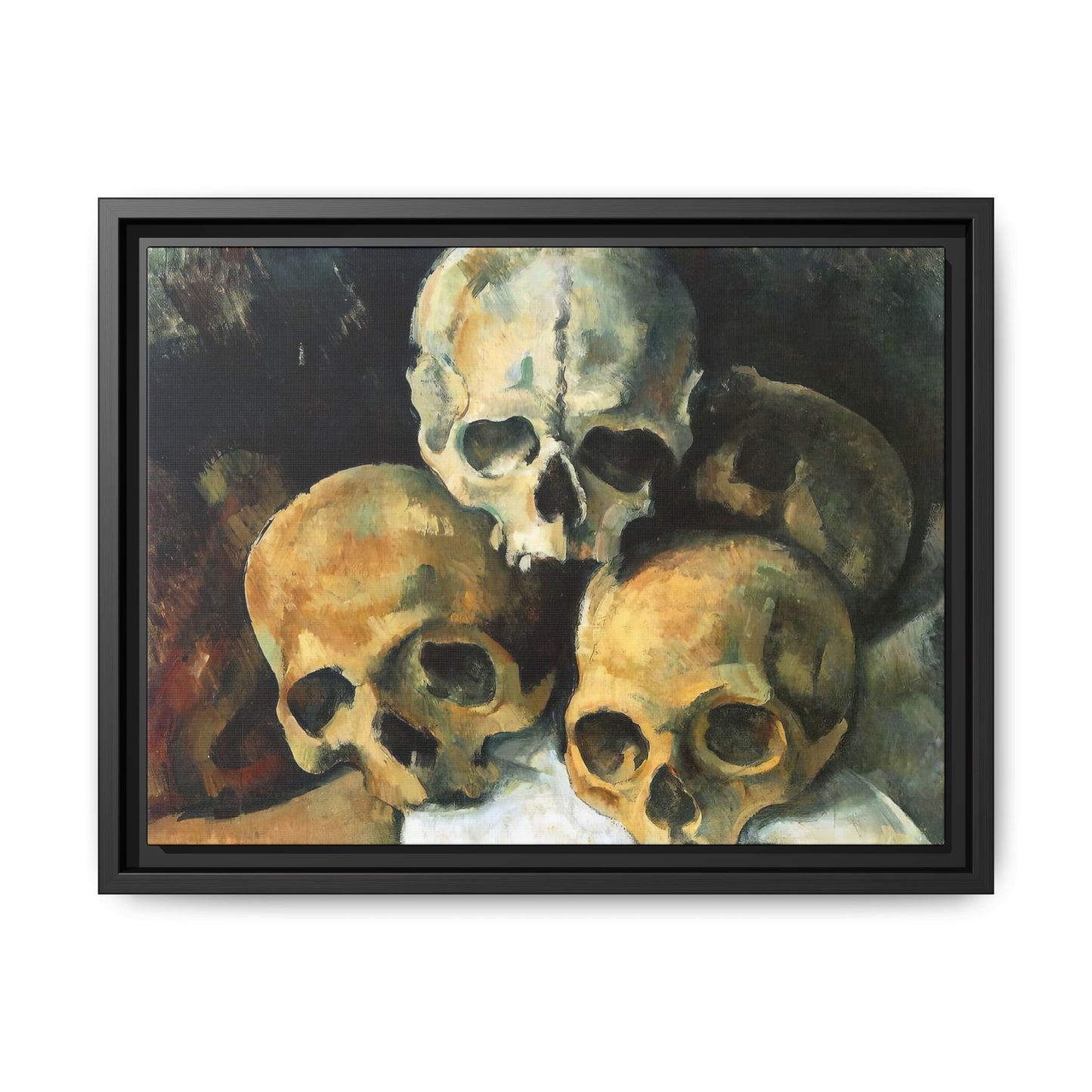 Cézanne, Paul - Pyramid of Skulls (1901) - Matte Canvas, Framed