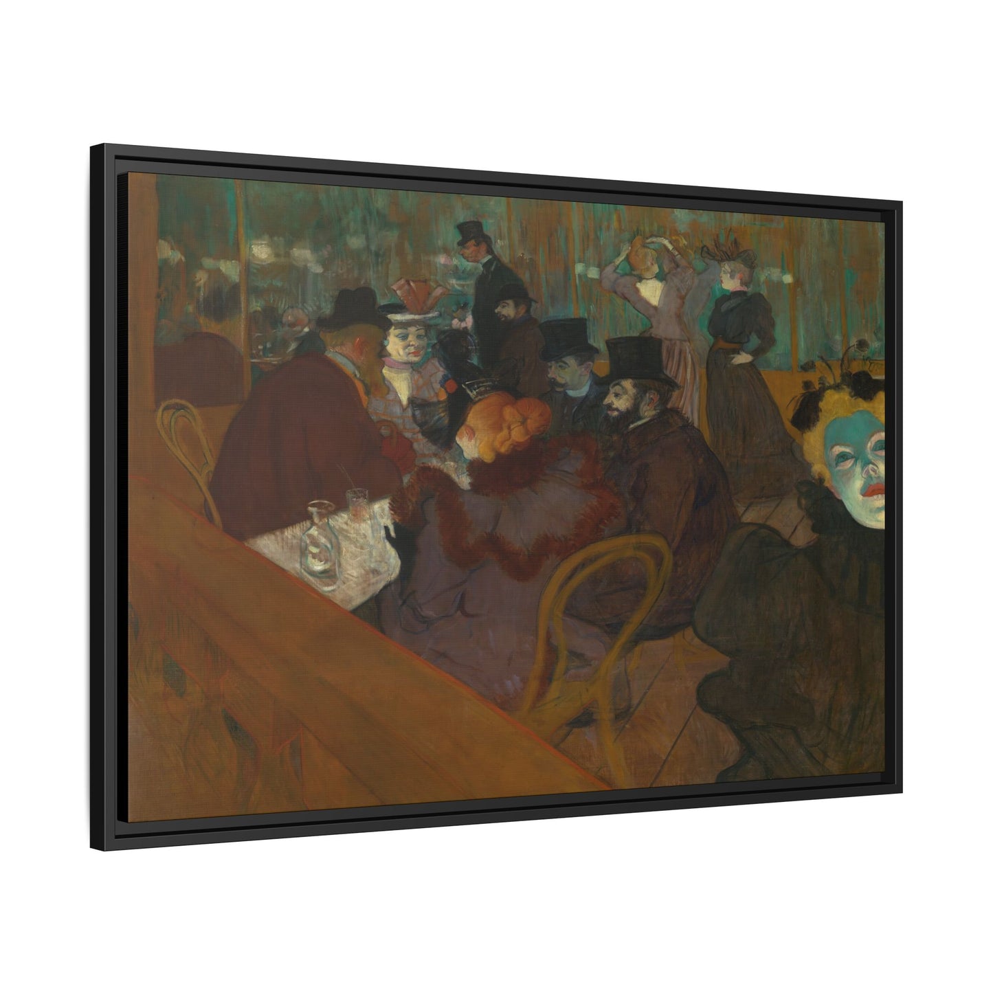Toulouse-Lautrec, Henri - At the Moulin Rouge (1892) - Matte Canvas, Framed