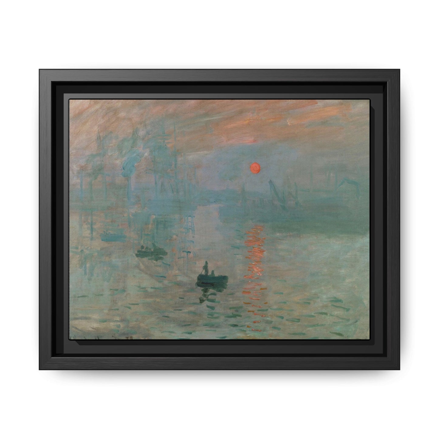 Monet, Claude - Impression, Sunrise (1872) - Matte Canvas, Framed