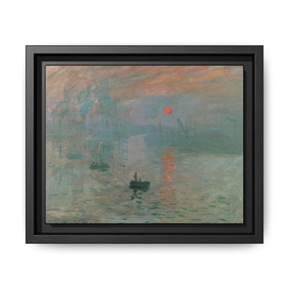 Monet, Claude - Impression, Sunrise (1872) - Matte Canvas, Framed