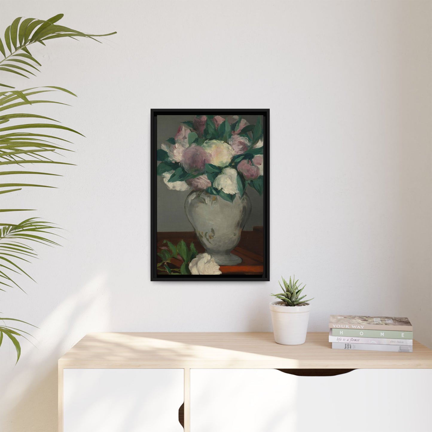 Manet, Édouard - Peonies (1864) - Matte Canvas, Framed