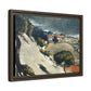 Cézanne, Paul - L’Estaque, Melting Snow (1870) - Matte Canvas, Framed