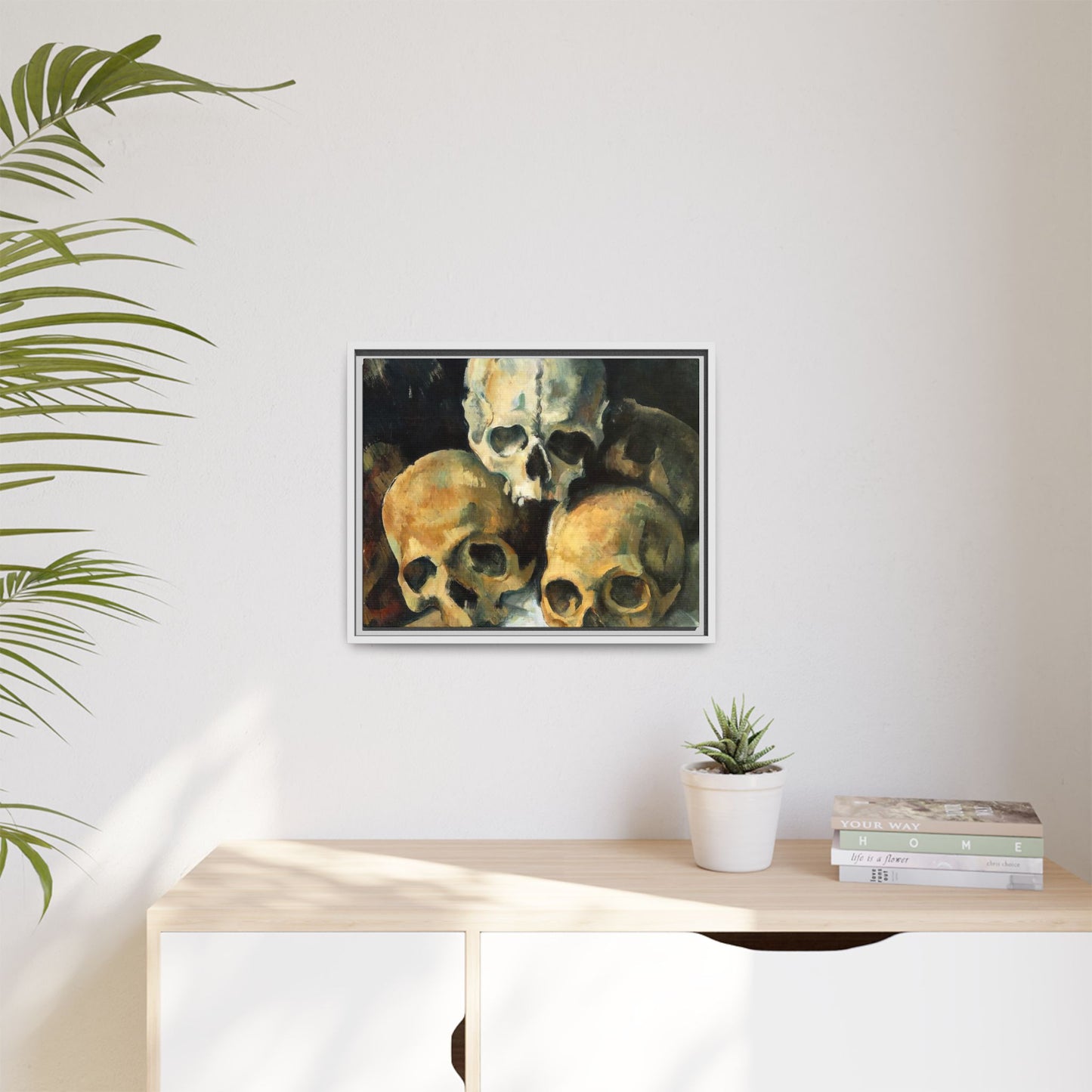 Cézanne, Paul - Pyramid of Skulls (1901) - Matte Canvas, Framed