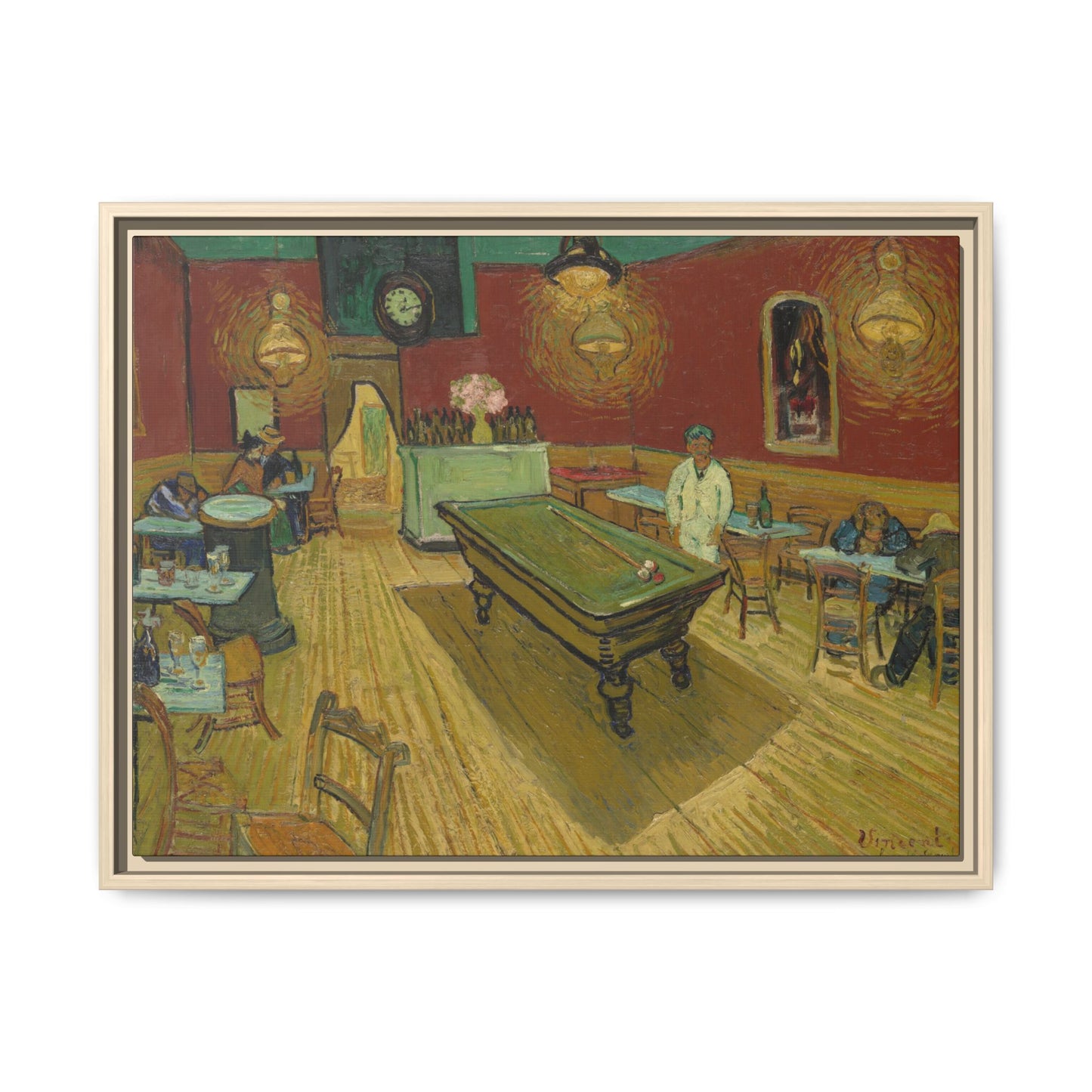 Van Gogh, Vincent - The Night Cafe (1888) - Matte Canvas, Framed