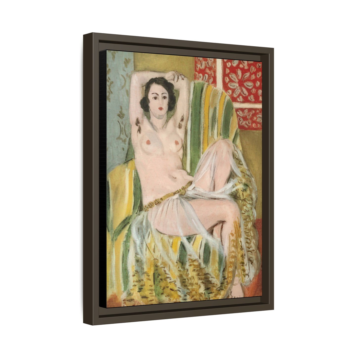 Matisse, Henri - Odalisque with Raised Arms (1923) - Matte Canvas, Framed