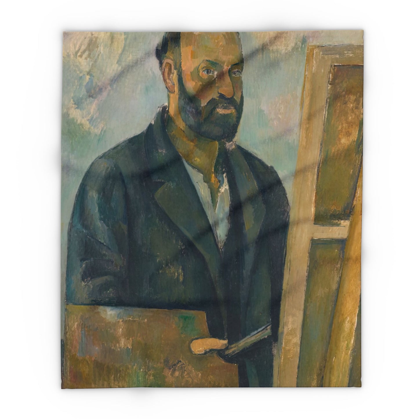 Cézanne, Paul - Portrait of the Artist with a Palette (1890) - Arctic Fleece Blanket