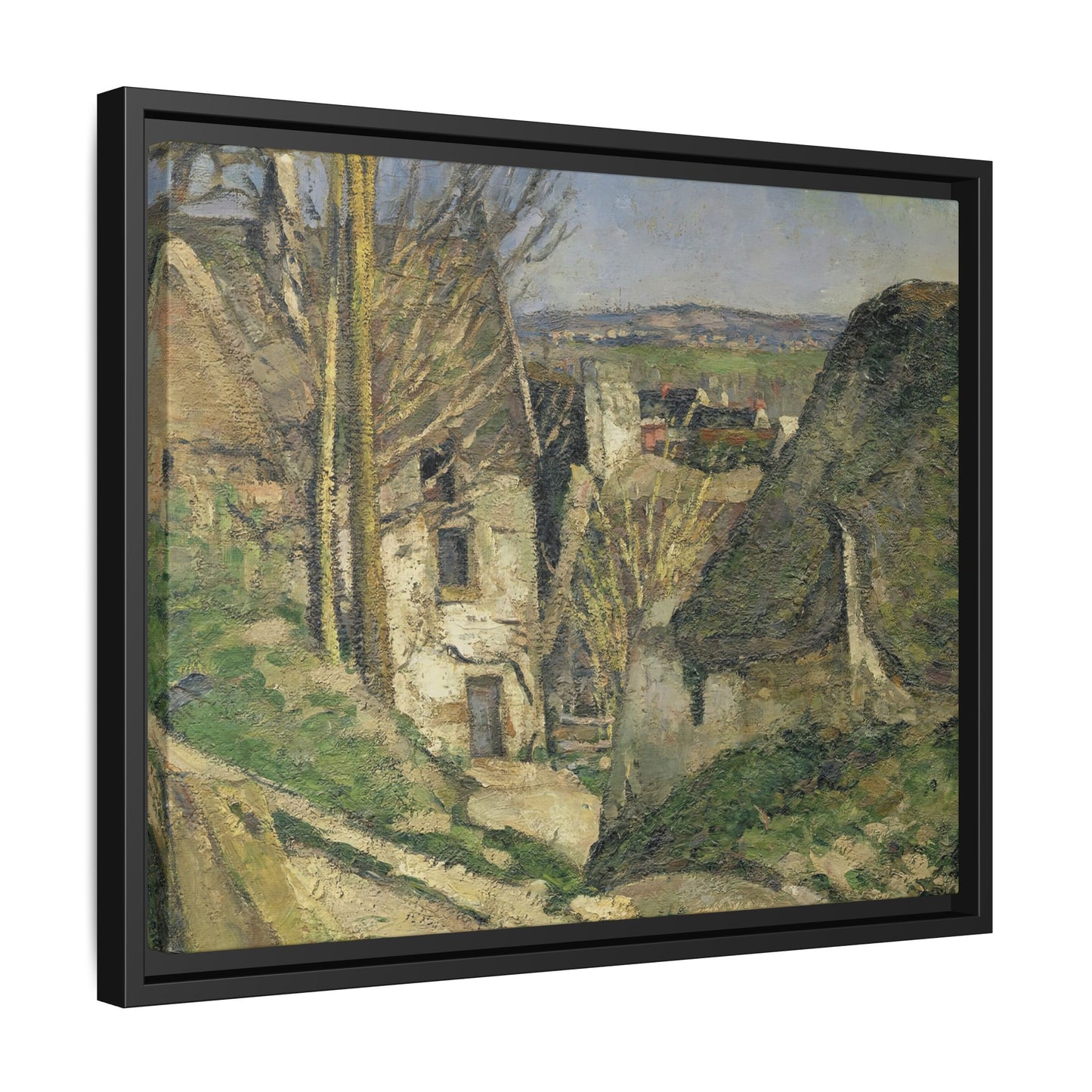 Cézanne, Paul - The House of the Hanged Man, Auvers-sur-Oise (1874) - Matte Canvas, Framed