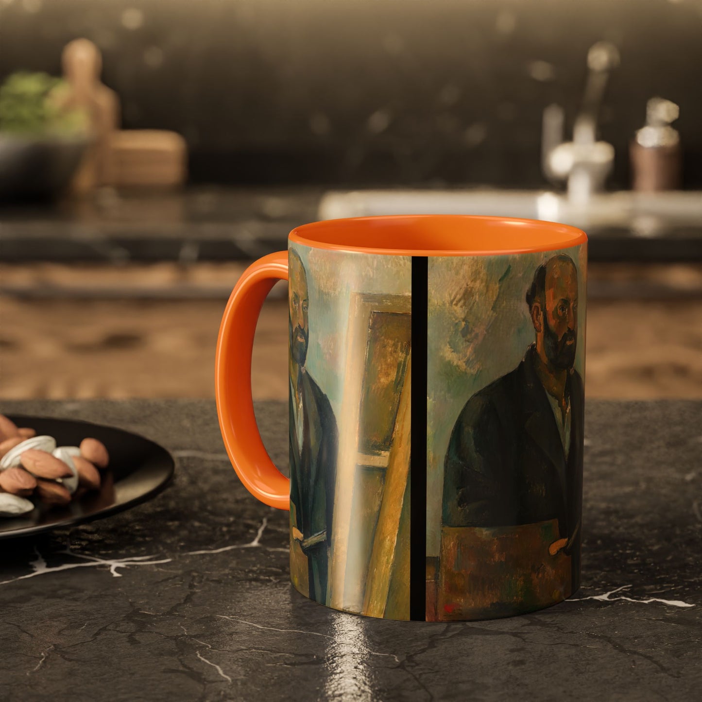 Cézanne, Paul - Portrait of the Artist with a Palette (1890) - Colorful Accent Mugs