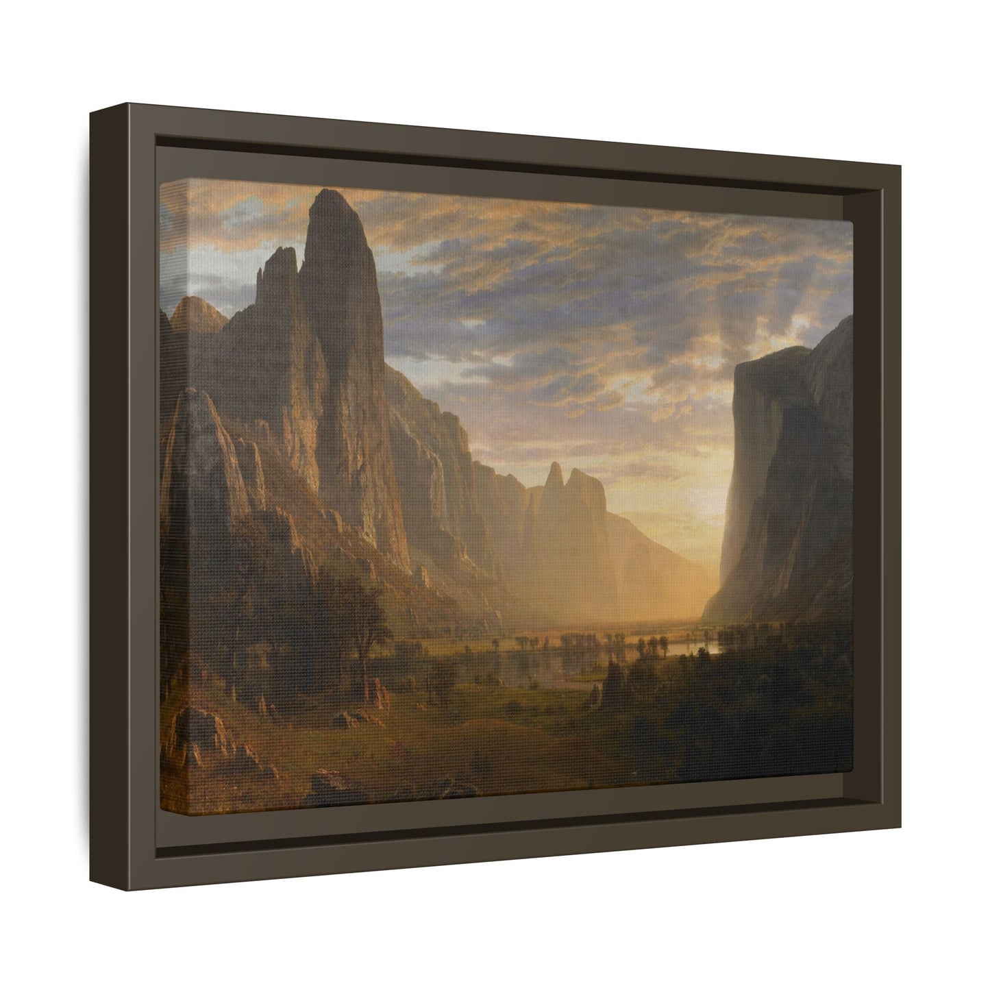 Bierstadt, Albert - Looking Down Yosemite Valley (1865) - Matte Canvas, Framed