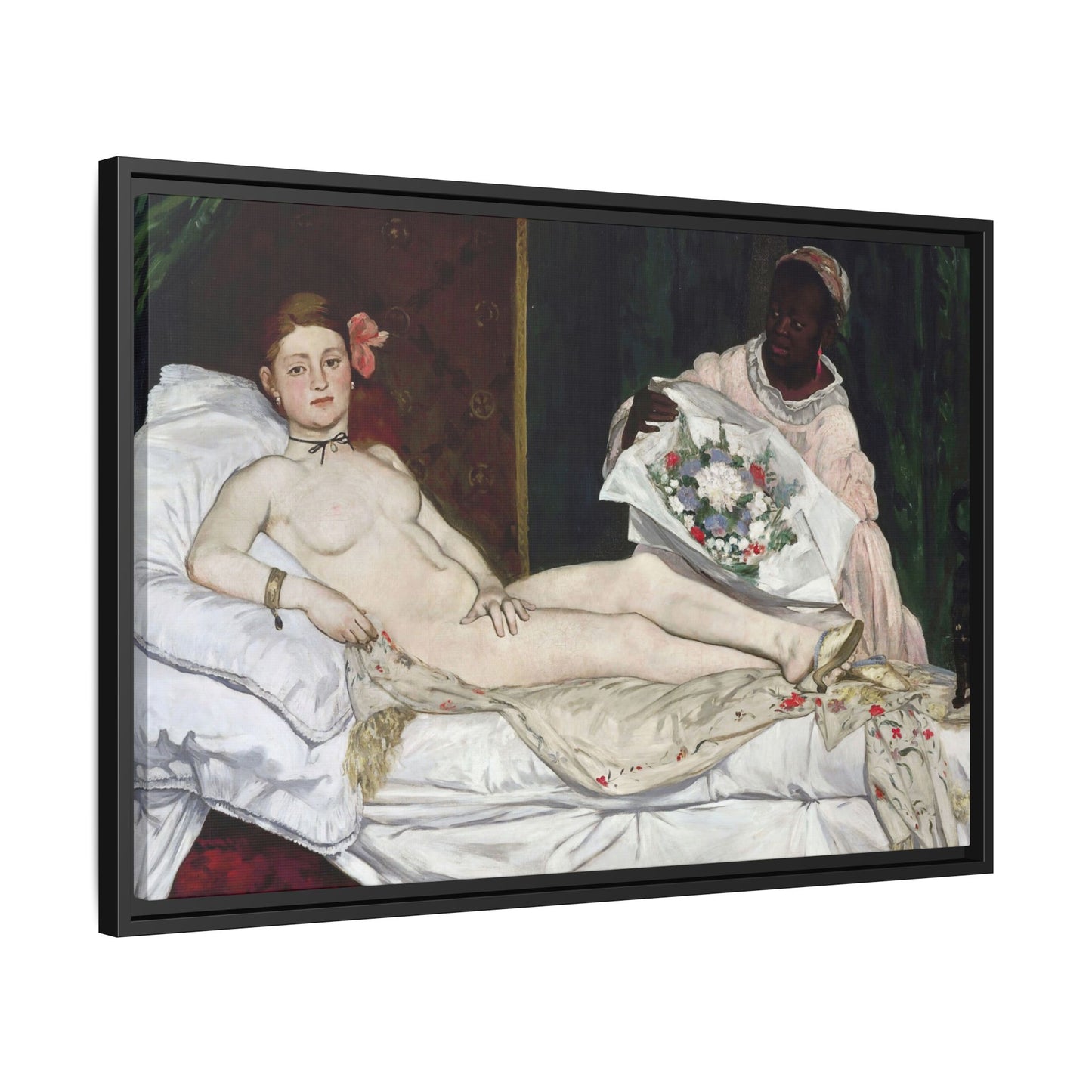 Manet, Édouard - Olympia (1870) - Matte Canvas, Framed