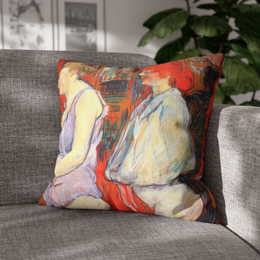 Toulouse-Lautrec, Henri - The Medical Inspection (1894) - Suede Square Pillowcase