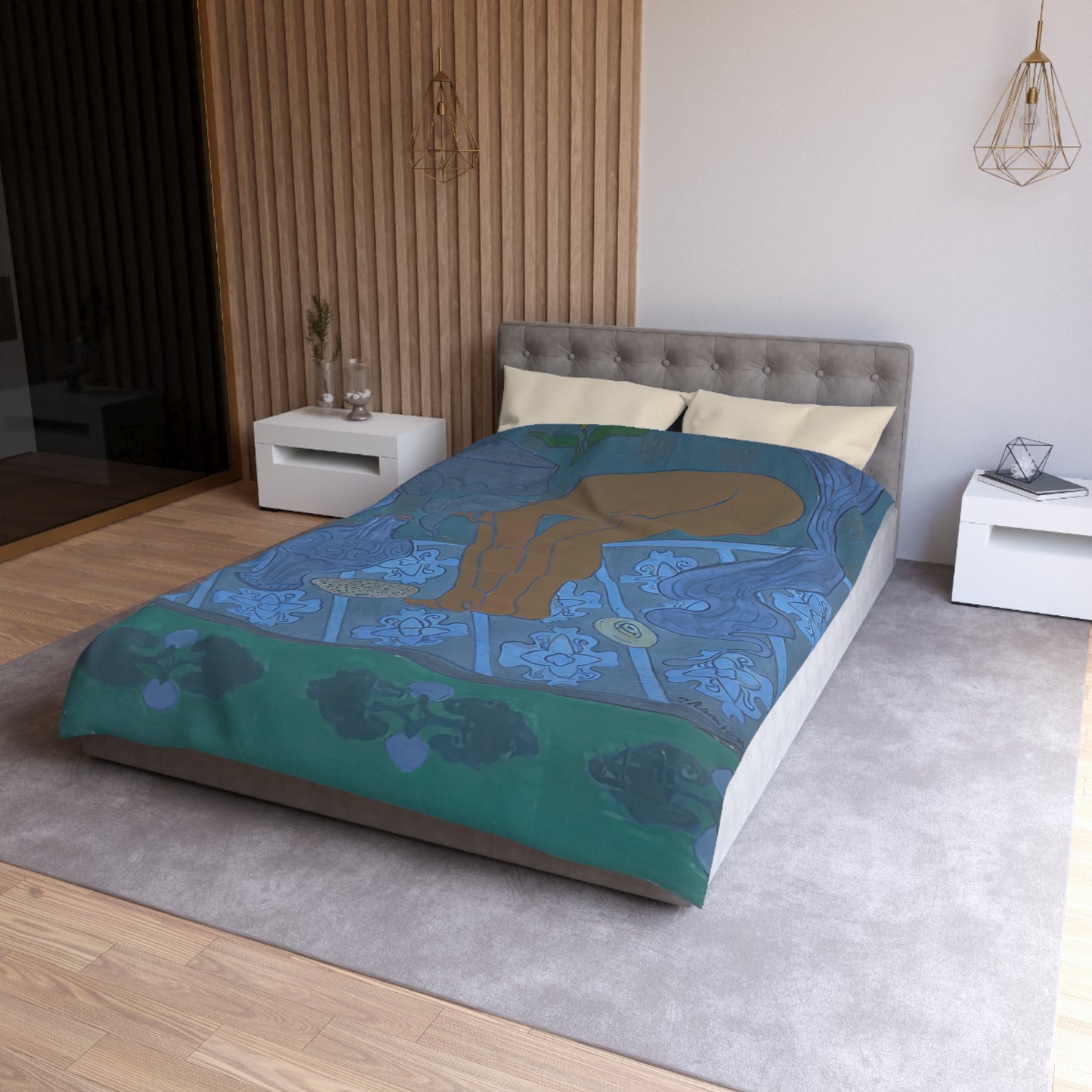 Ranson, Paul - The Blue Bather (1891) - Microfiber Duvet Cover