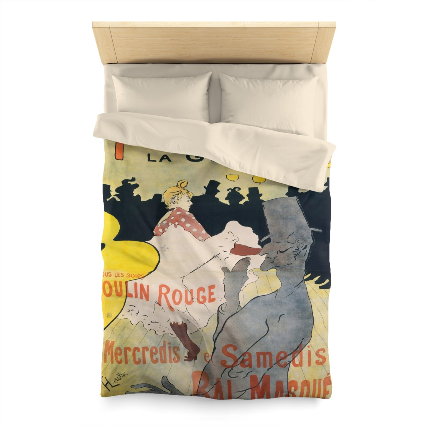 Toulouse-Lautrec, Henri - Moulin Rouge - La Goulue (1891) - Microfiber Duvet Cover