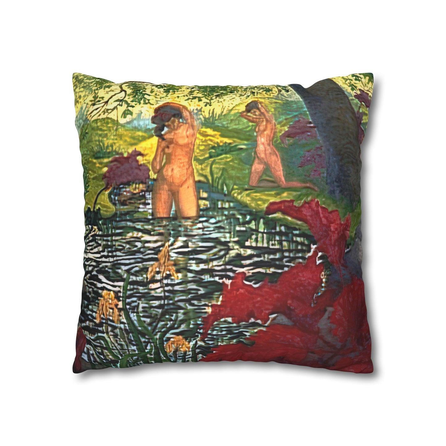 Ranson, Paul - The Lotus Bather (1906) - Suede Square Pillowcase