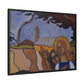 Filiger, Charles - Virgin and Two Angels (1895) - Matte Canvas, Framed