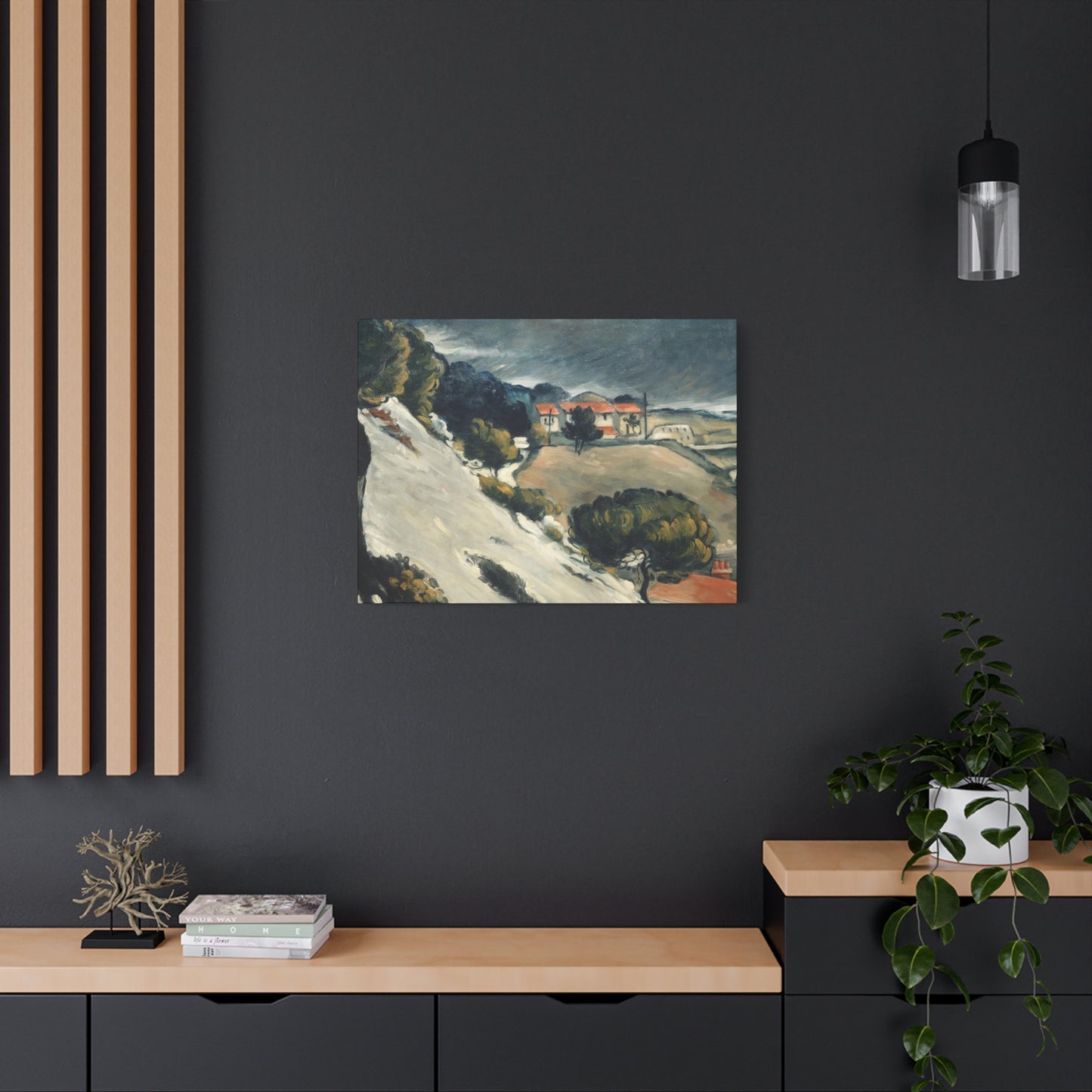 Cézanne, Paul - L’Estaque, Melting Snow (1870) - Canvas Block, unframed