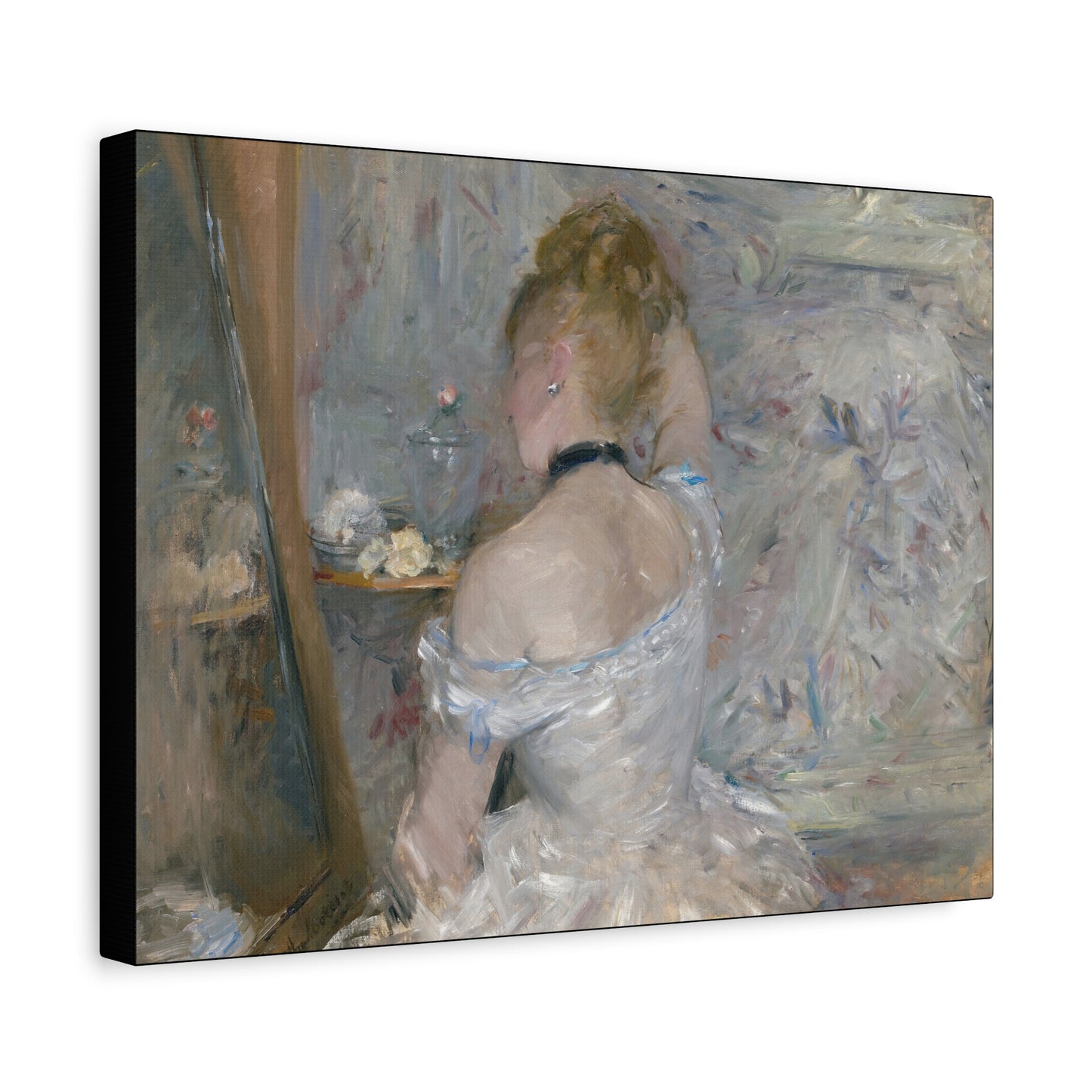 Morisot, Berthe - Woman at Her Toilette (1880) - Canvas Block, unframed