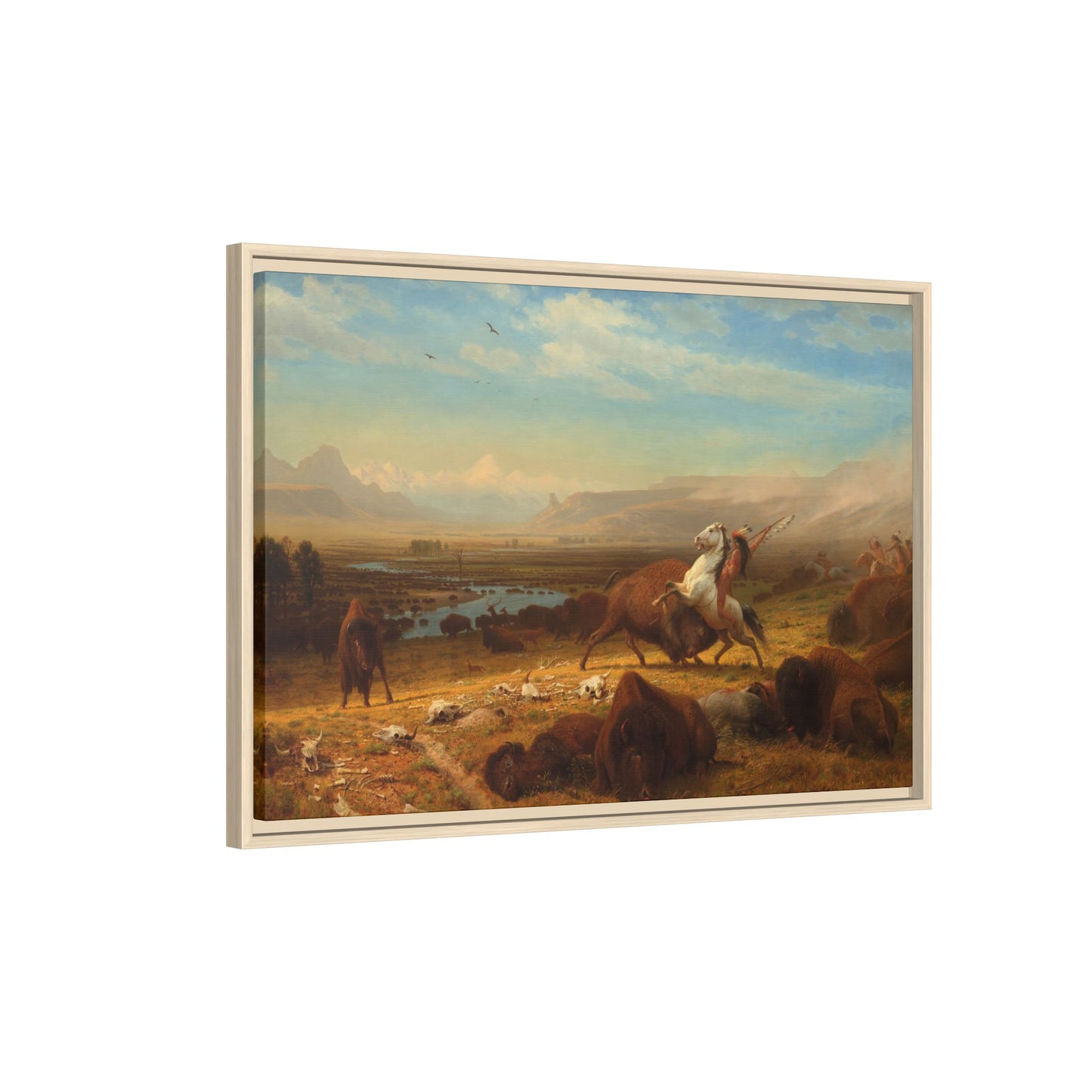Bierstadt, Albert - The Last of the Buffalo  (1888) - Matte Canvas, Framed