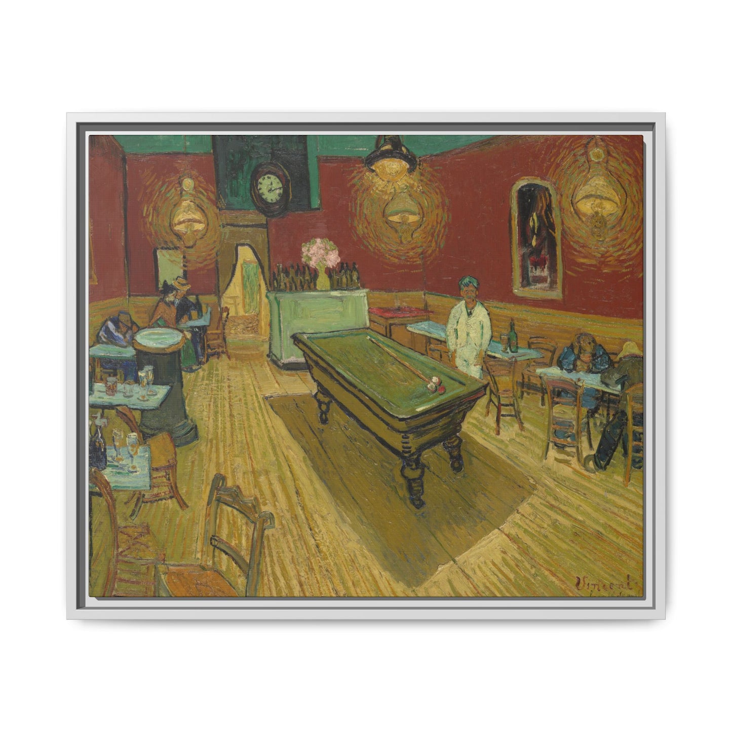Van Gogh, Vincent - The Night Cafe (1888) - Matte Canvas, Framed