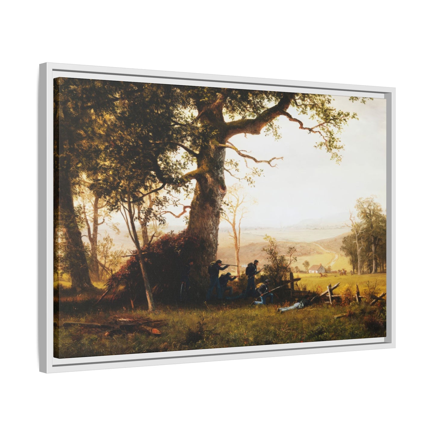 Bierstadt, Albert -  Guerrilla Warfare (1861) - Matte Canvas, Framed