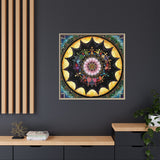 Obsidian Grandmothers Mandala - Framed Canvas