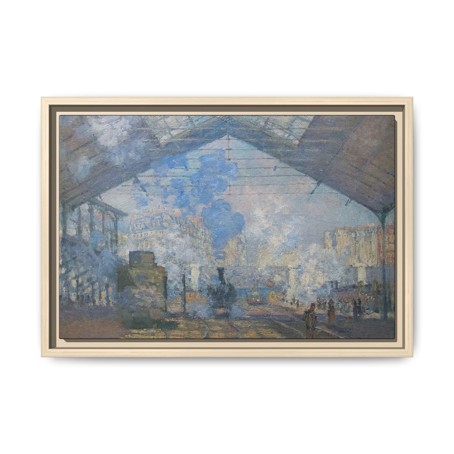 Monet, Claude - Le Gare Saint-Lazare (1877) - Matte Canvas, Framed