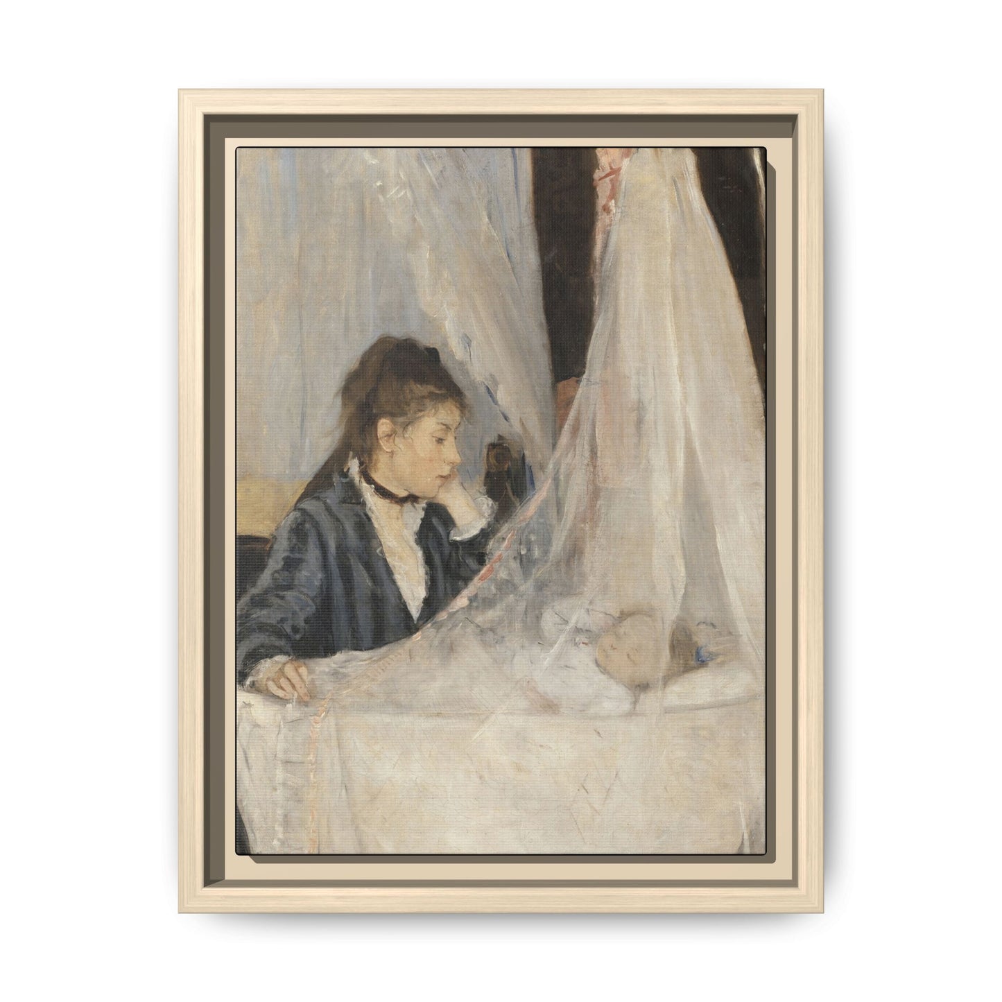 Morisot, Berthe - The Cradle (1872) - Matte Canvas, Framed