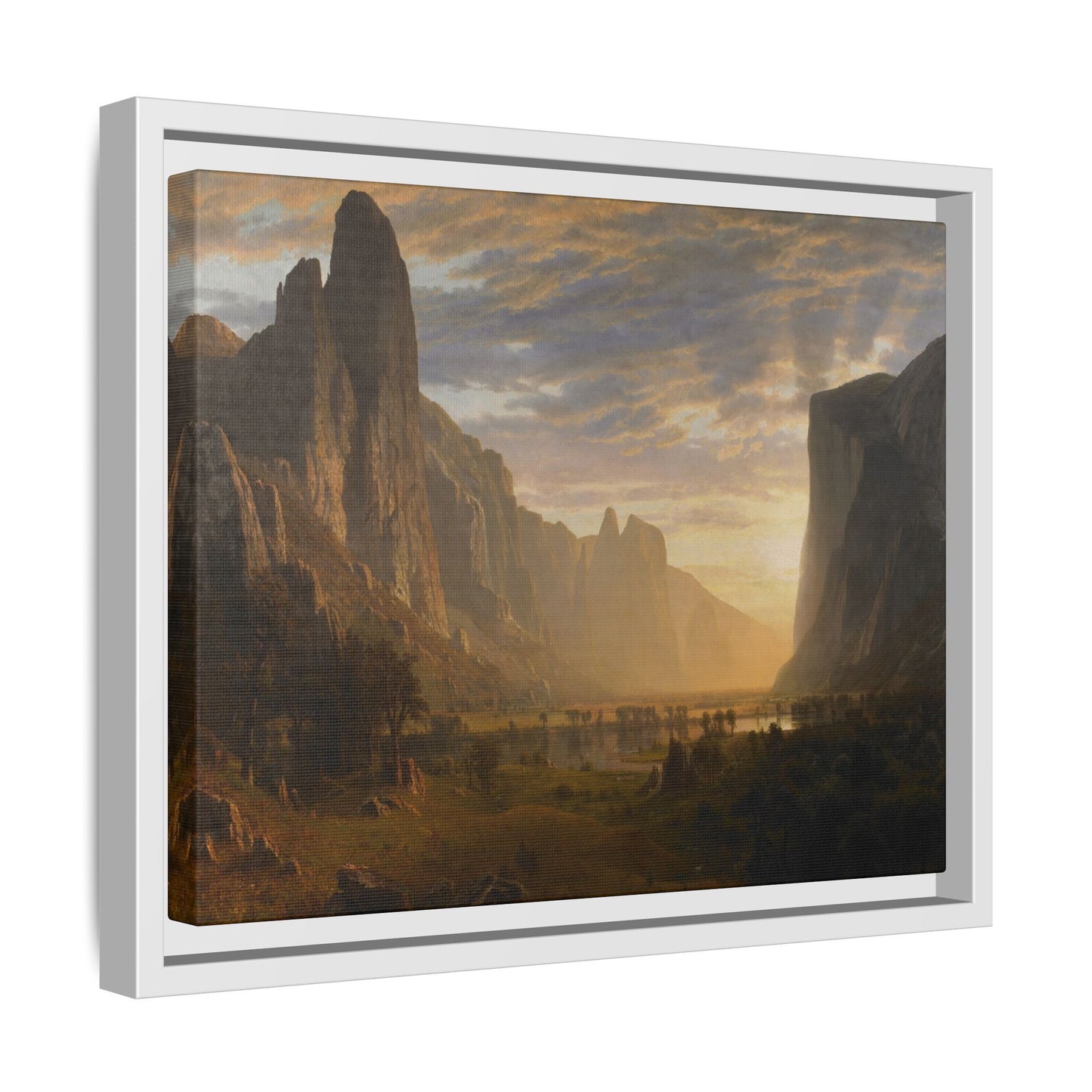 Bierstadt, Albert - Looking Down Yosemite Valley (1865) - Matte Canvas, Framed