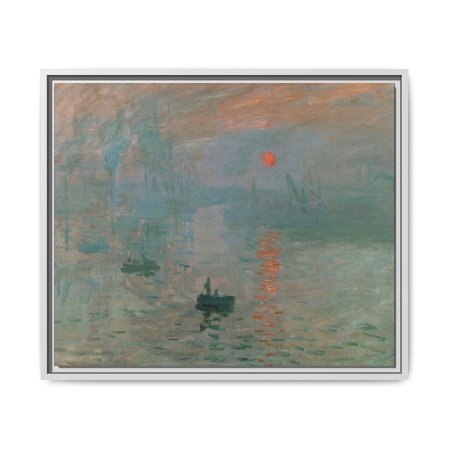 Monet, Claude - Impression, Sunrise (1872) - Matte Canvas, Framed