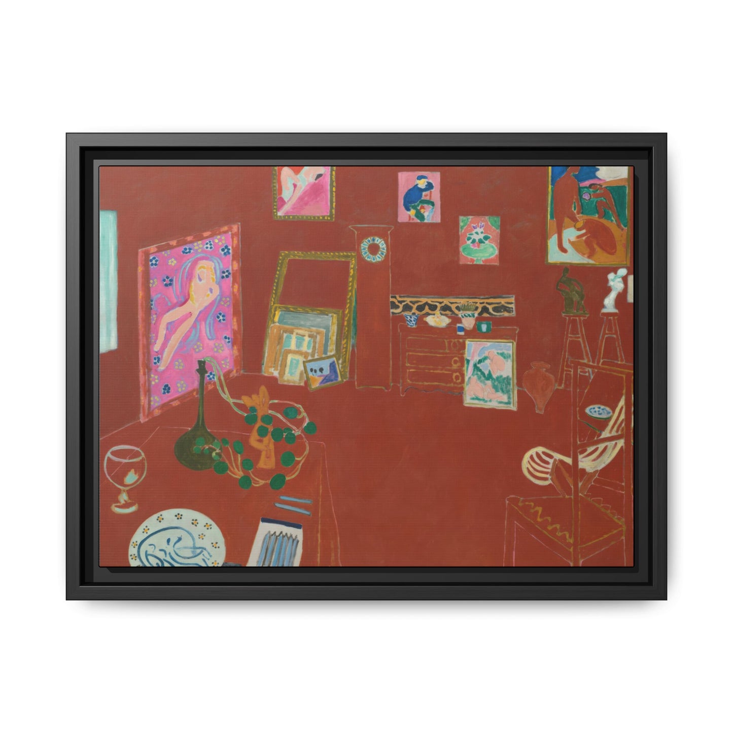 Matisse, Henri - The Red Studio (1911) - Matte Canvas, Framed