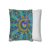 Melek Taus Mandala - Suede Square Pillowcase