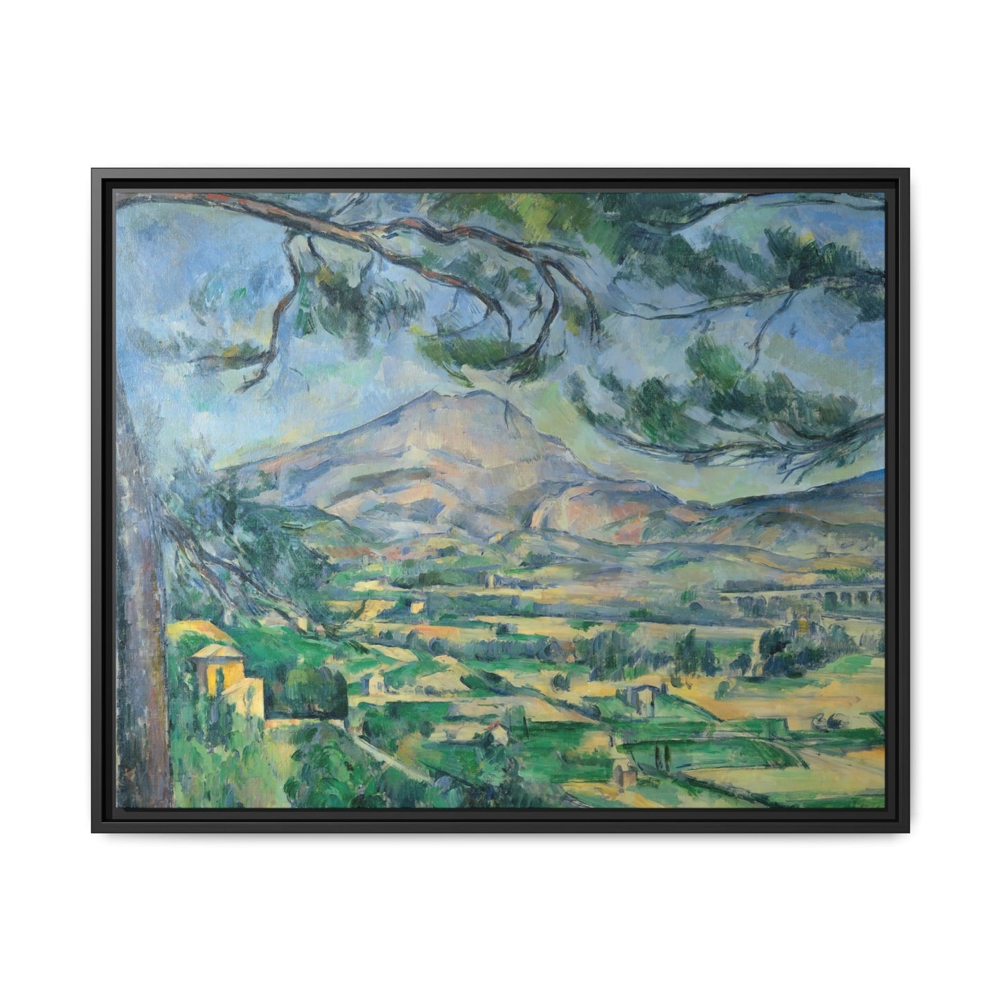Cézanne, Paul - Mont Sainte-Victoire with Large Pine (1887) - Matte Canvas, Framed
