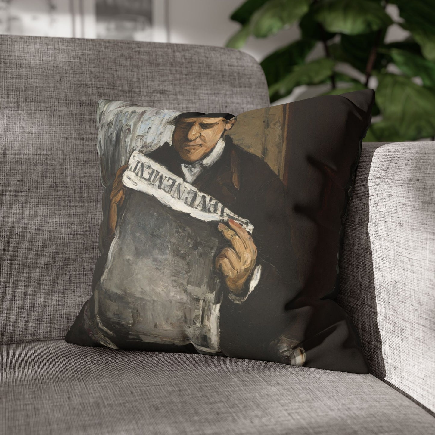 Cézanne, Paul - The Artist’s Father (1866) - Suede Square Pillowcase