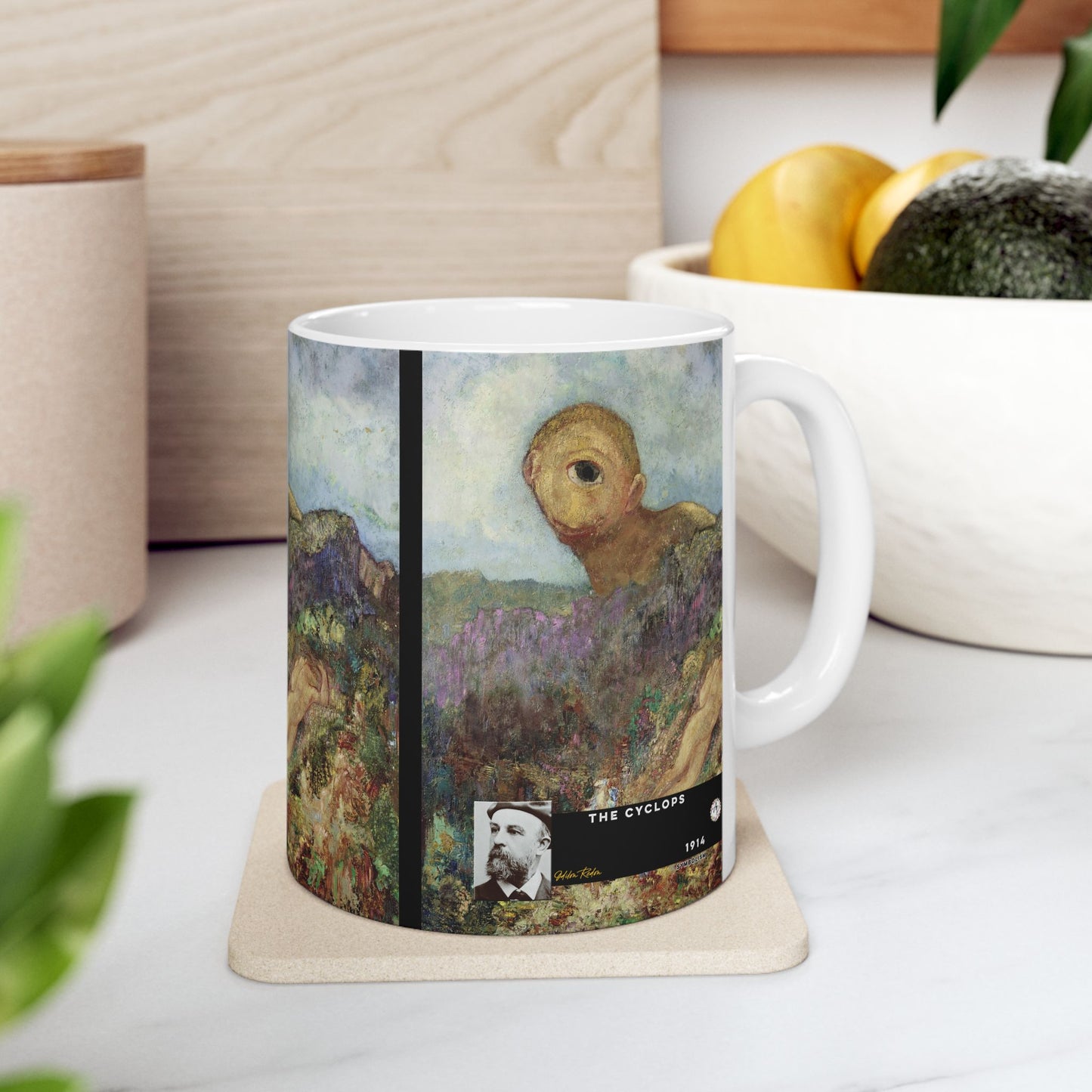 Redon, Odilon - The Cyclops (1914) - Ceramic Mug