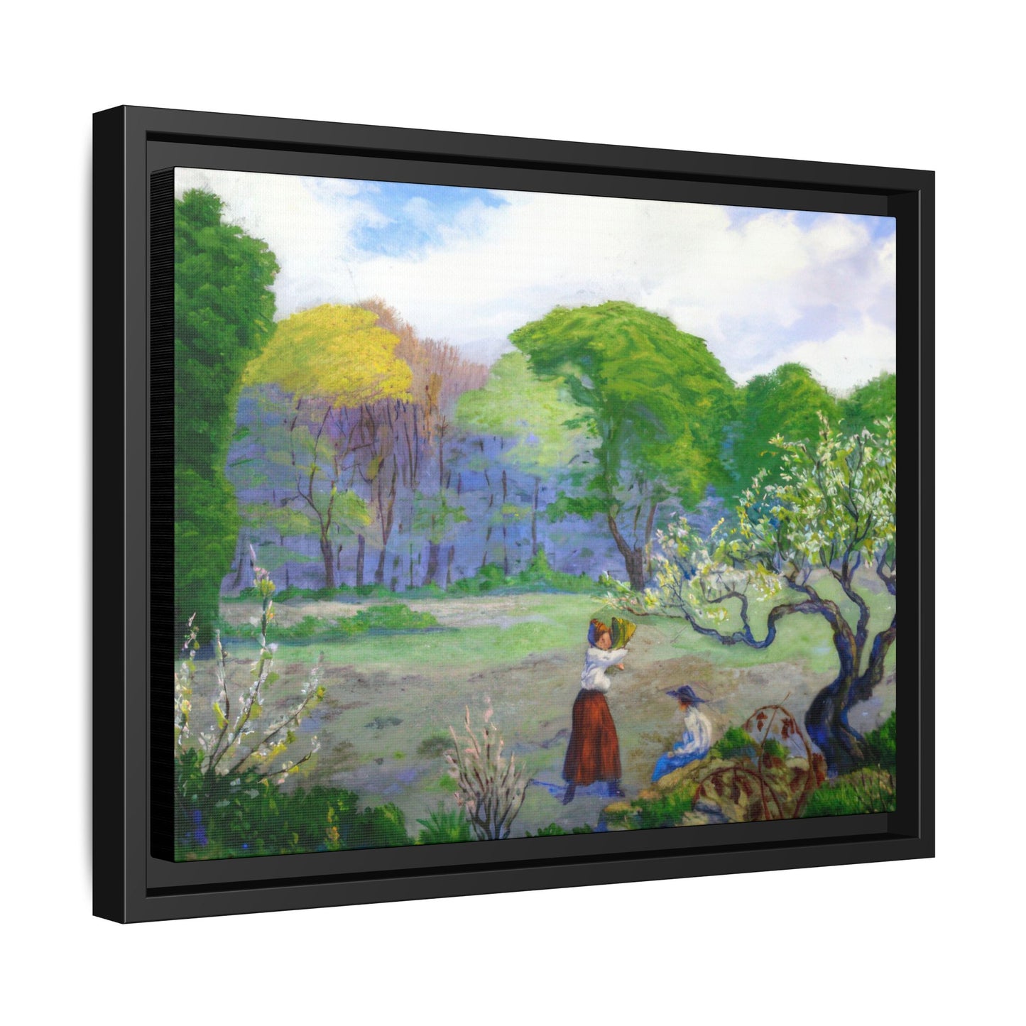 Ranson, Paul - Picking Flowers (1890) - Matte Canvas, Framed