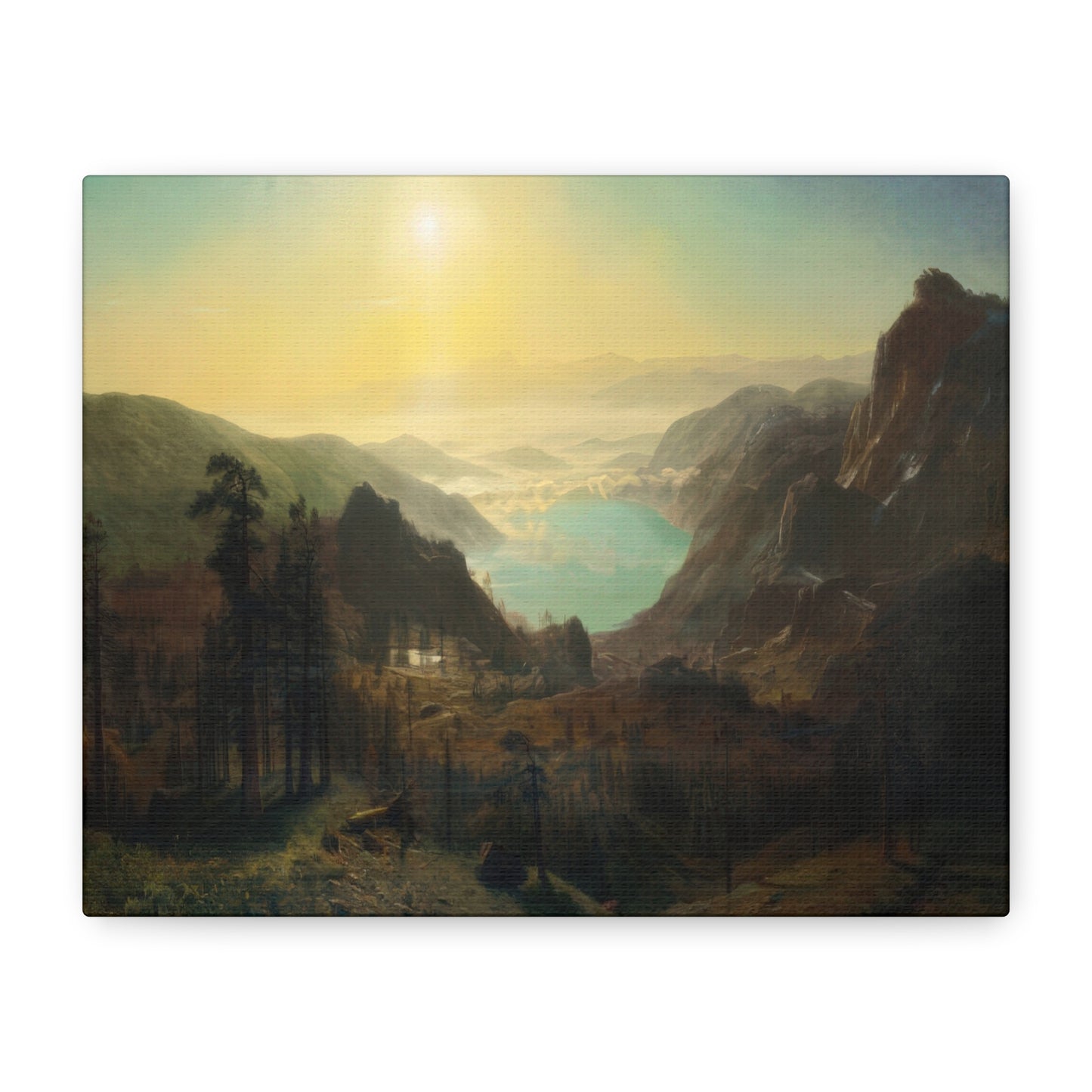 Bierstadt, Albert - Donner Lake from the Summit (1873) - Canvas Block, unframed
