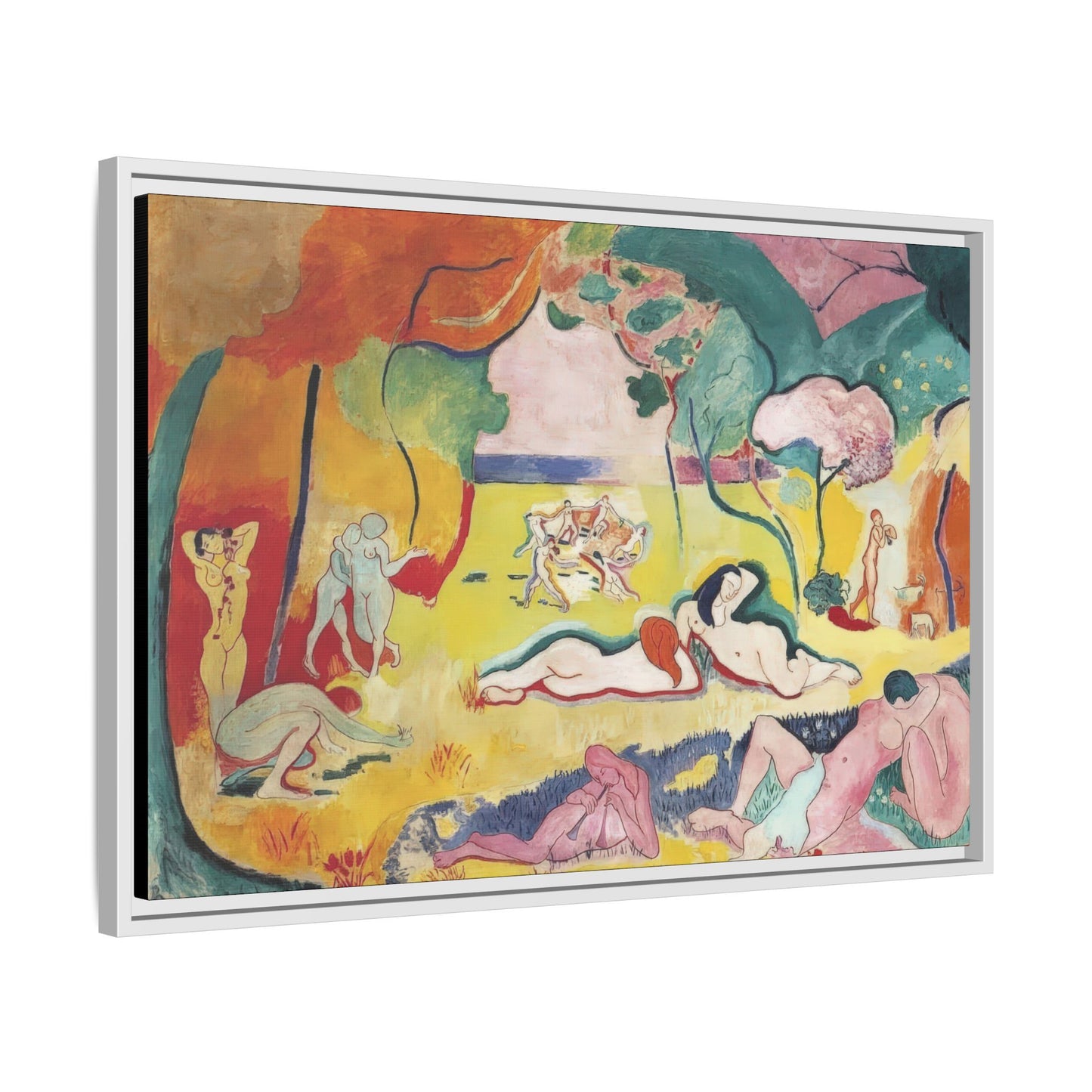 Matisse, Henri - The Joy of Life (1905) - Matte Canvas, Framed