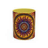 Solar Disc Mandala - Colorful Accent Mugs