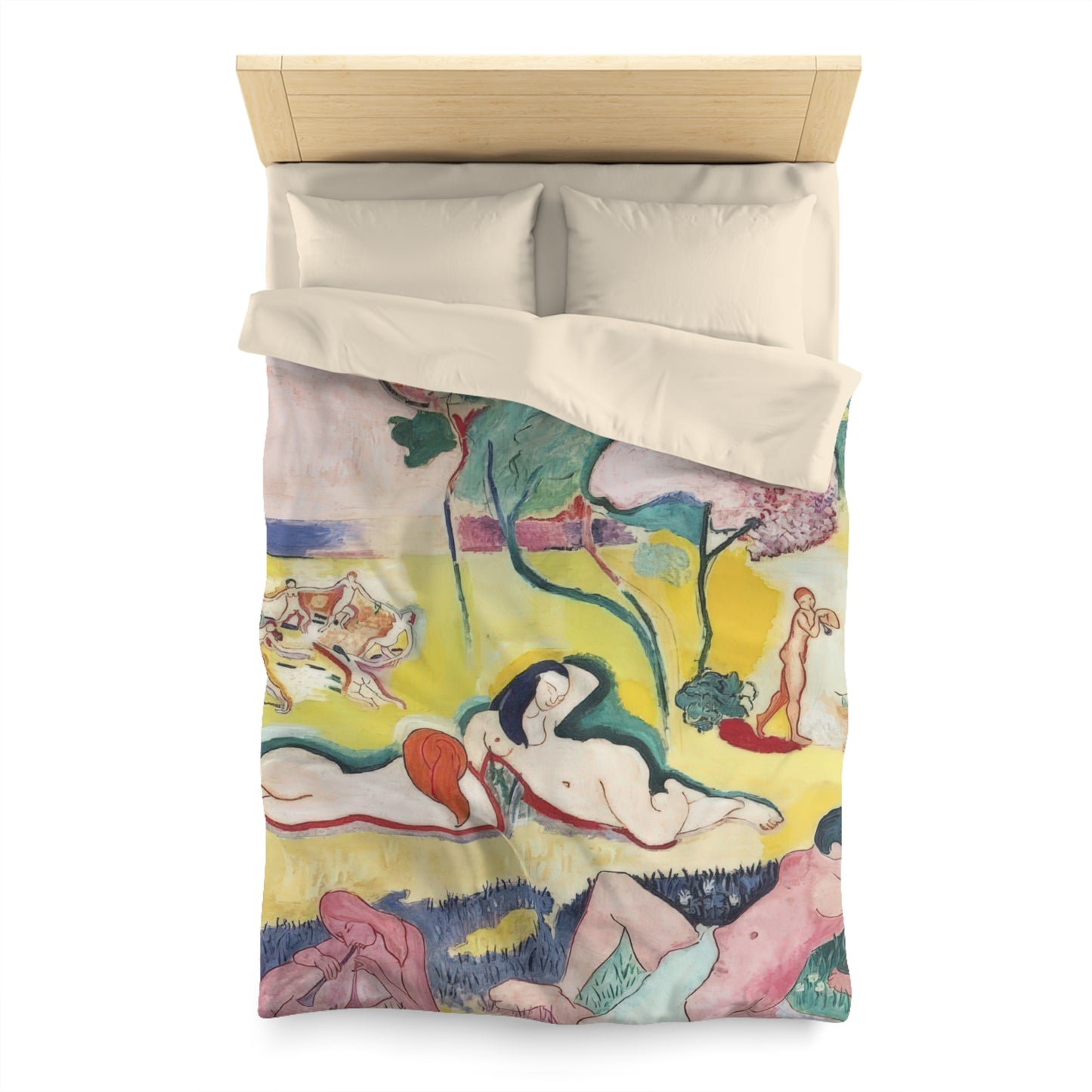Matisse, Henri - The Joy of Life (1905) - Microfiber Duvet Cover