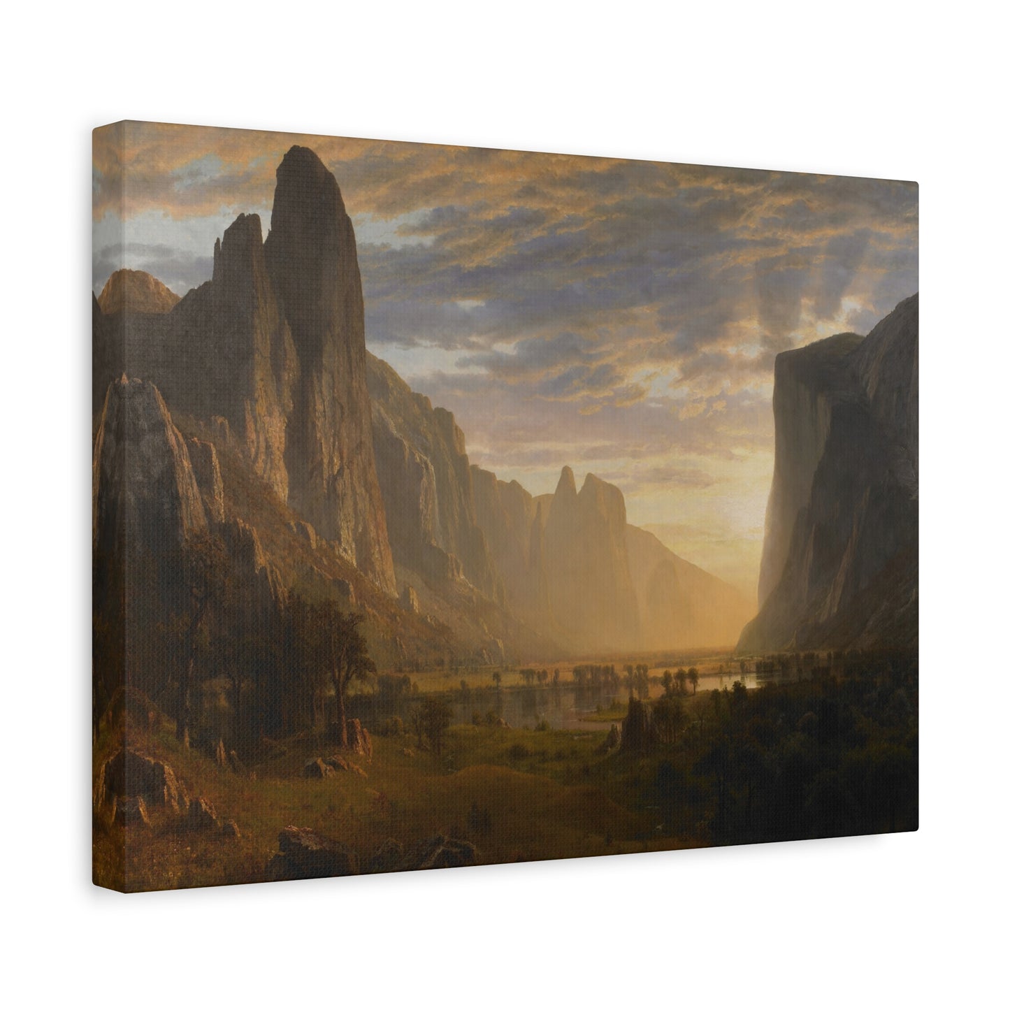 Bierstadt, Albert - Looking Down Yosemite Valley (1865) - Canvas Block, unframed