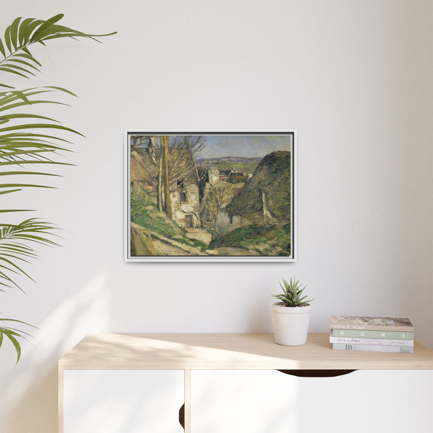 Cézanne, Paul - The House of the Hanged Man, Auvers-sur-Oise (1874) - Matte Canvas, Framed
